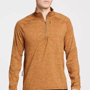 VRST Men's Run Warm 1/2 Zip Pullover Tobacco Brown Heather